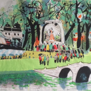 張文斌彩墨畫作品賞析